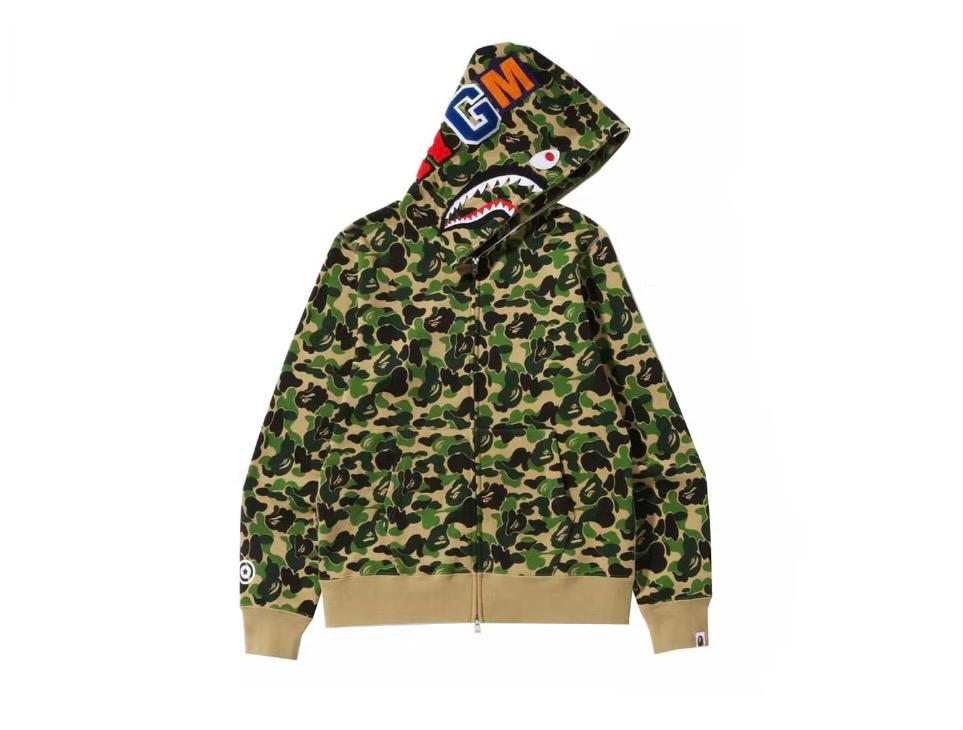 Hoodie Bape ABC Camo Shark 'Green'