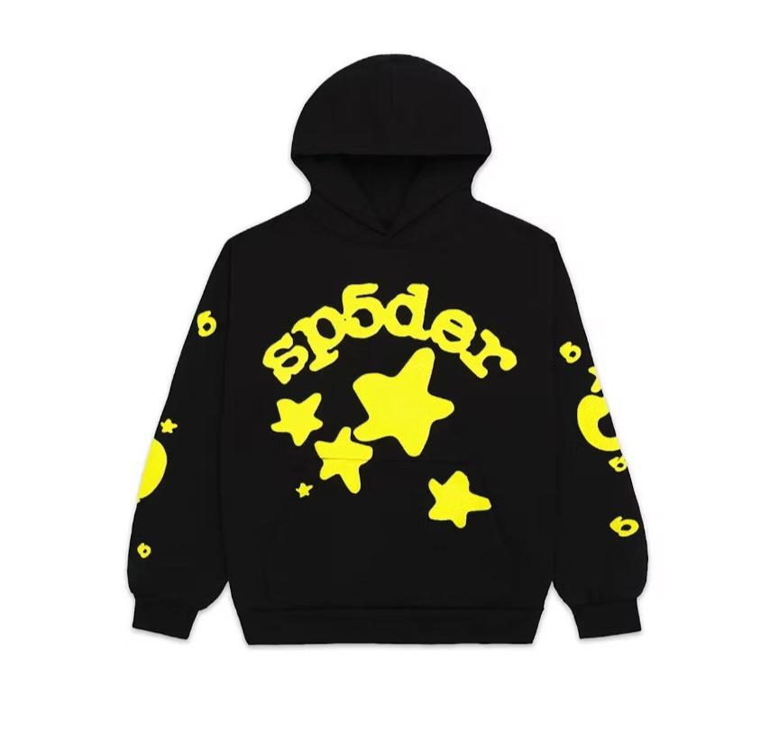 Sp5der Hoodie Beluga Onyx/Yellow